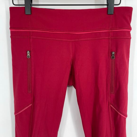 Lululemon Passion Crop II Size 6 Deepest Cranberry - Picture 4 of 9